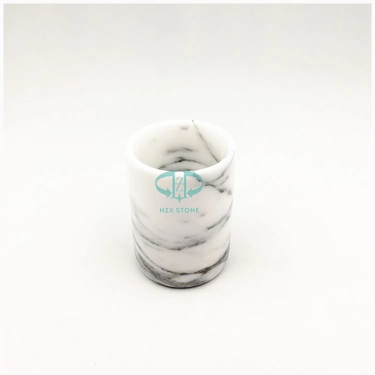 White Marble Candlestick Holders