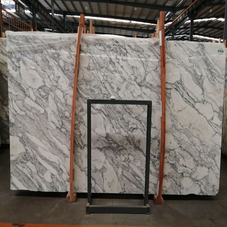Arabescato marble slab flooring