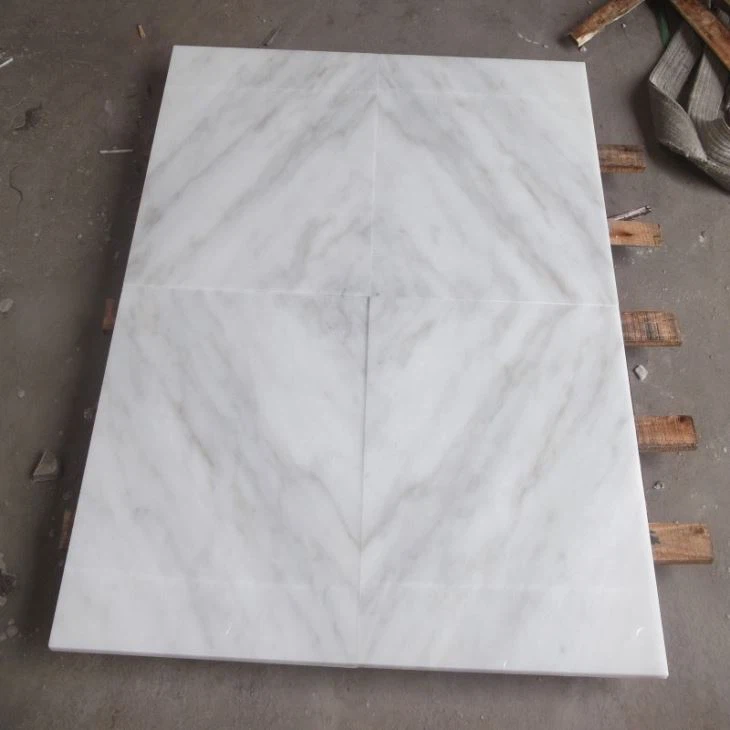 Cloud White Marble Bookmatch Tile