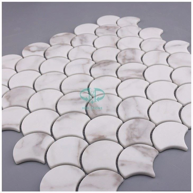 Calacatta White Marble Mosaic Tile