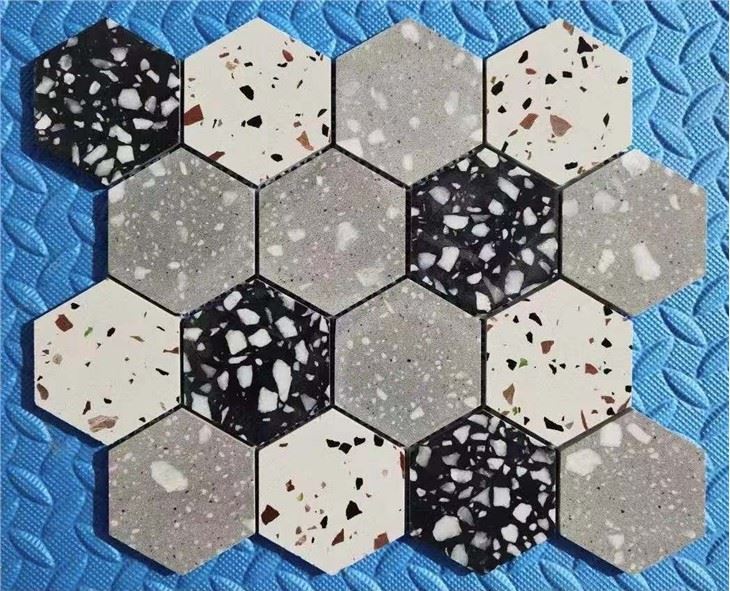 Mesh Mounted Terrazzo Mosaic Tile