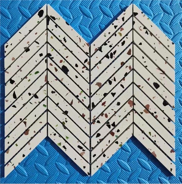 Mesh Mounted Terrazzo Mosaic Tile
