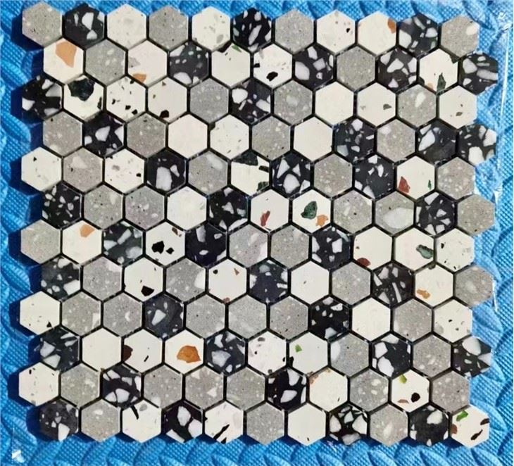 Mesh Mounted Terrazzo Mosaic Tile