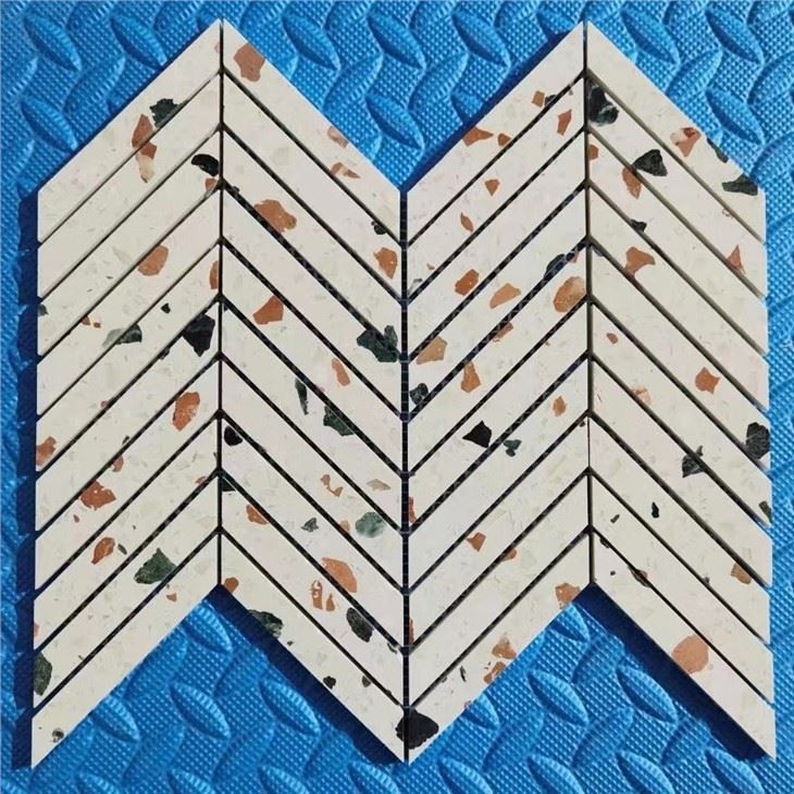 Mesh Mounted Terrazzo Mosaic Tile