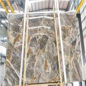 Polished Golden Leaf Marble Slab