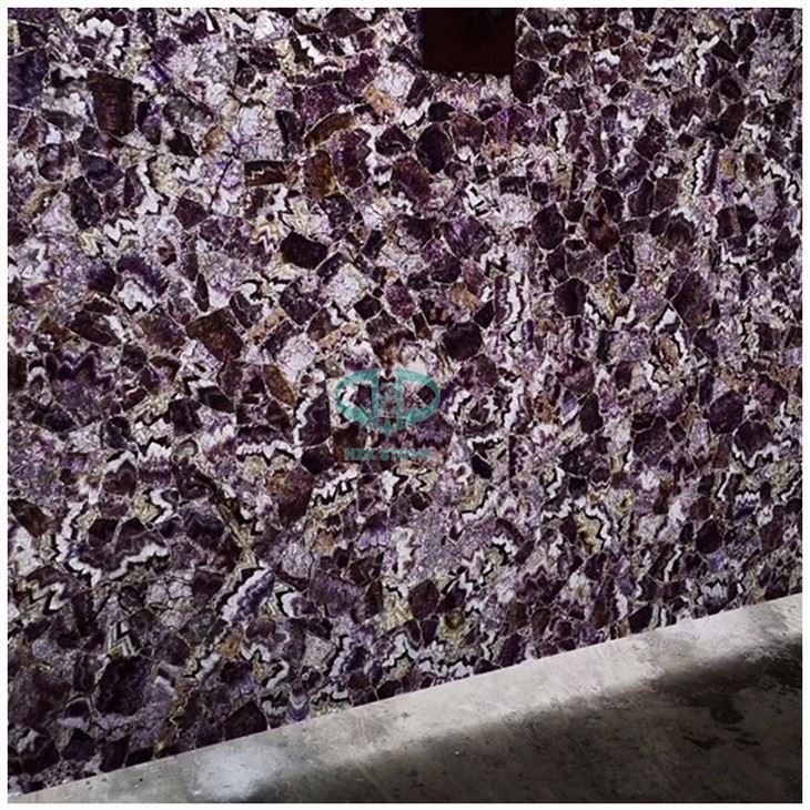 Translucent Amethyst Crystal Slab