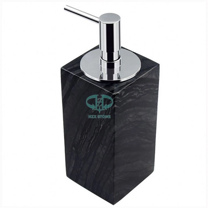 Black Marble Bathroom Soap Accessories